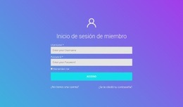 Inicio De Sesión De Miembro - Mejor Plantilla HTML5