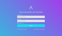 Inicio De Sesión De Miembro Registro