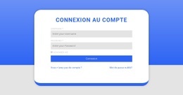 Formulaire De Connexion Avec Forme - Modèle D'Une Page Réactif
