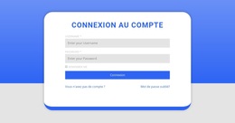 Formulaire De Connexion Avec Forme - Thème WordPress Professionnel