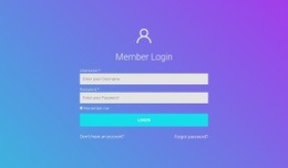 Awesome Html Code For Member Login