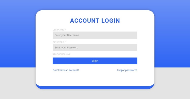 Login form with shape HTML5 Template
