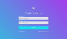 Tag Bejelentkezés - Egyszerű HTML-Sablon