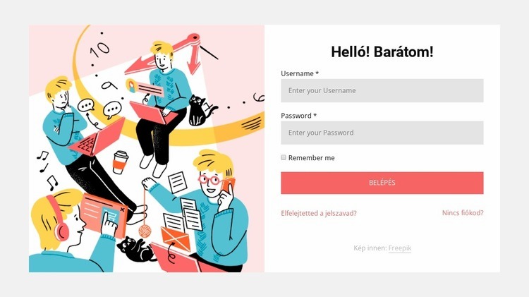 Helló barát HTML Sablon