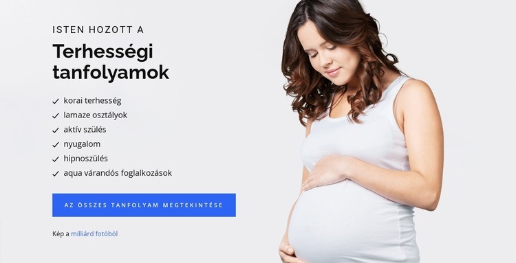 Terhes szülés és baba HTML Sablon