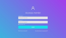 Accesso Membro - Funzionalità Di Creazione Siti Web