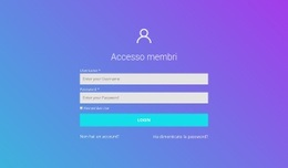 Accesso Membro - HTML Website Creator