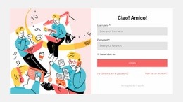 Ciao Amico - Progettazione Di Modelli Di Siti Web
