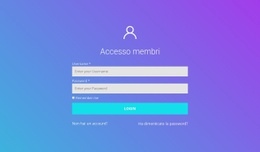 Accesso Membro - Progettazione Di Modelli Di Siti Web