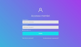 Accesso Membro - Modello Di Sito Web Semplice