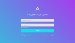 Inloggen Voor Leden CSS-Sjabloon Voor Tabellen