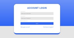 Inlogformulier Met Vorm Winkelsjabloon