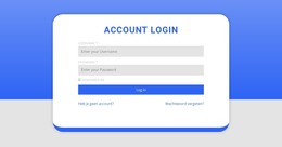 Inlogformulier Met Vorm - HTML-Paginasjabloon