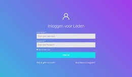 Inloggen Voor Leden - HTML Website Creator