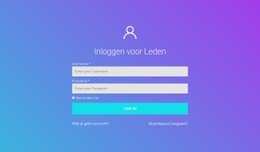 Inloggen Voor Leden - Beste HTML5-Sjabloon