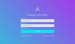 Inloggen Voor Leden - Sjablonen Website-Ontwerp