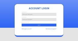 Inlogformulier Met Vorm - Professioneel WordPress-Thema