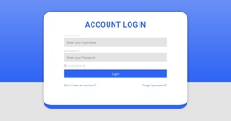 Login Form With Shape - Responsive One Page Template