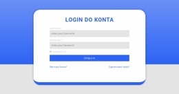 Bezpłatny Projekt Strony Internetowej Dla Formularz Logowania Z Kształtem