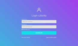 Szablon CSS Tabeli Login Członka