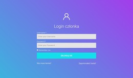 Login Członka - Przeciągnij I Upuść Szablon Joomla