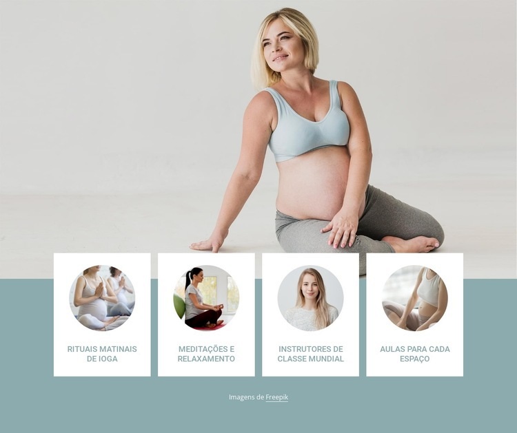 Principais cursos de gravidez Maquete do site