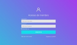 Acesso De Membro - Modelos De Design De Site