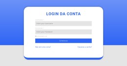 Formulário De Login Com Forma Modelo De Loja