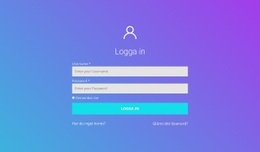 Logga In - Nedladdning Av HTML-Mall