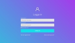 Logga In - Mallar Webbplatsdesign