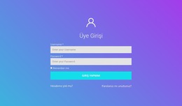 Üye Girişi - Basit HTML Şablonu