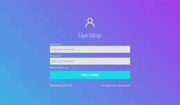 Üye Girişi Için Web Sitesi Modeli Oluşturucu