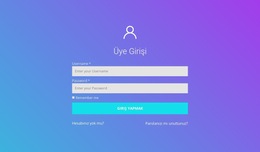 Üye Girişi - Açılış Sayfası