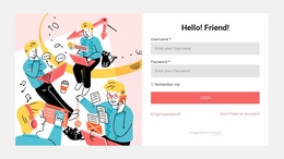 Awesome Landing Page For Hello, Friend