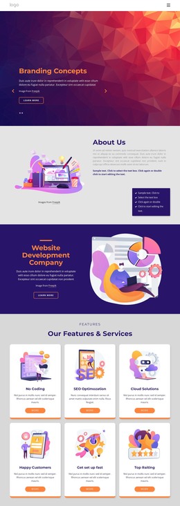 Branding concepts - WordPress Theme by Nicepage