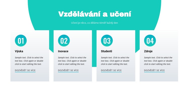 Vzdělávání a učení Šablona CSS