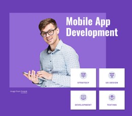 Free CSS Layout For Mobile App Development Studio