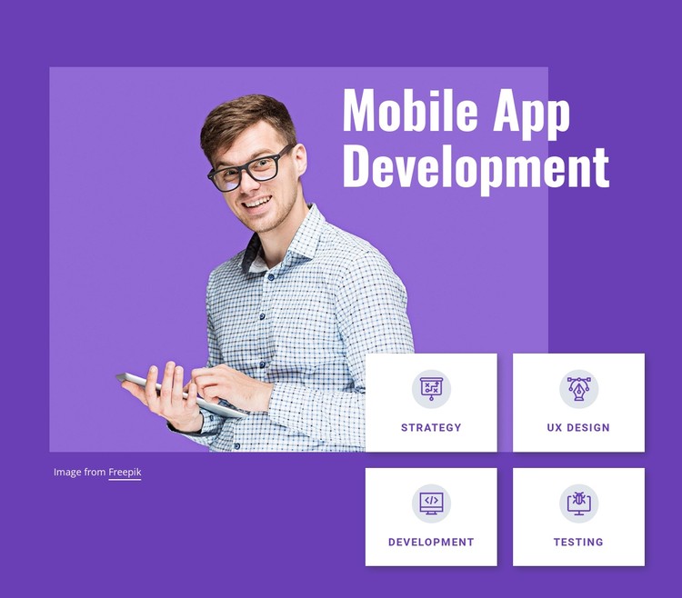 Mobile app development studio CSS Template
