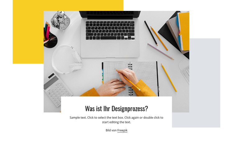 Designprozess HTML-Vorlage