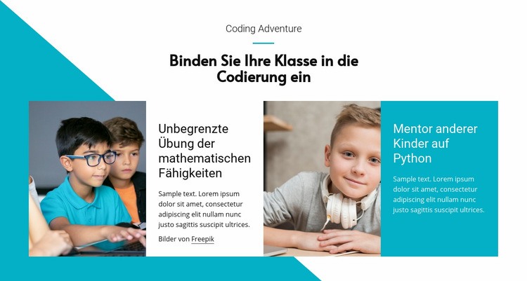 Python für Kinder Website design