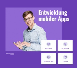 Atemberaubende Landingpage Für Entwicklungsstudio Für Mobile Apps