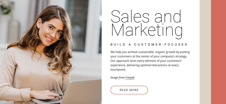 Sales and marketing Elementor Template Alternative