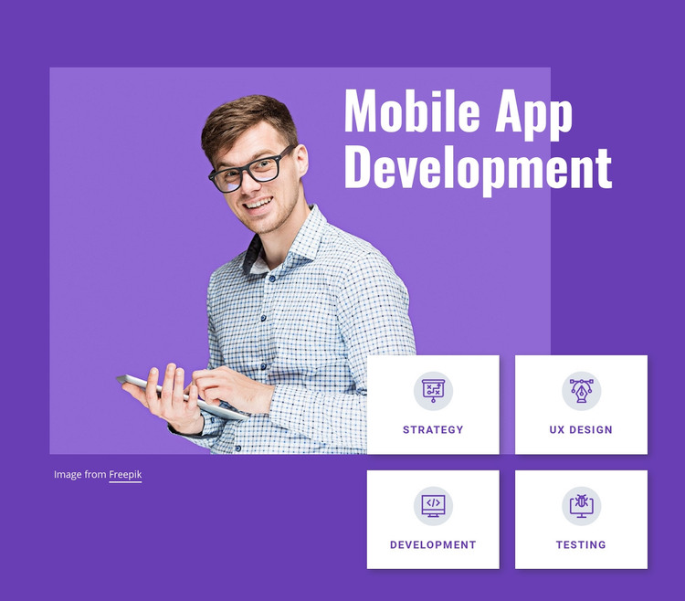Mobile app development studio Elementor Template Alternative