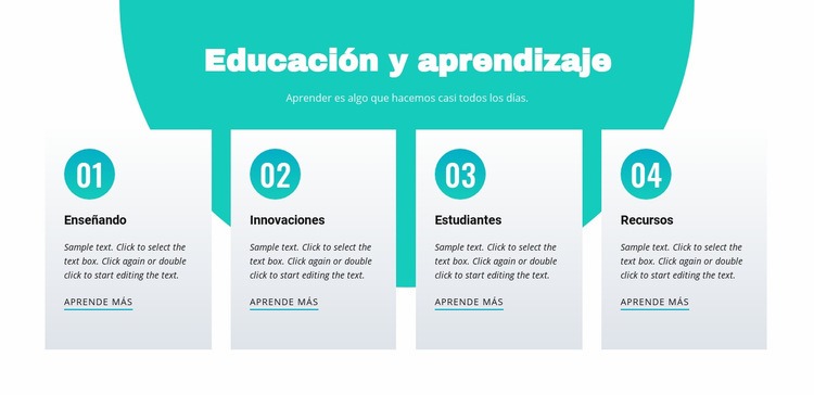 Educación y aprendizaje Plantilla de una página