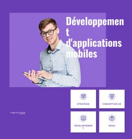 Conception De Site Prête À L'Emploi Pour Studio De Développement D'Applications Mobiles