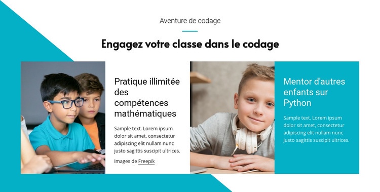 Python pour les enfants Modèles de constructeur de sites Web