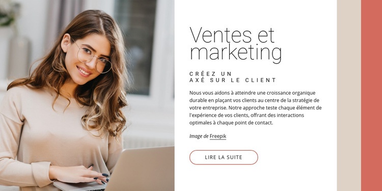 Ventes et marketing Modèles de constructeur de sites Web