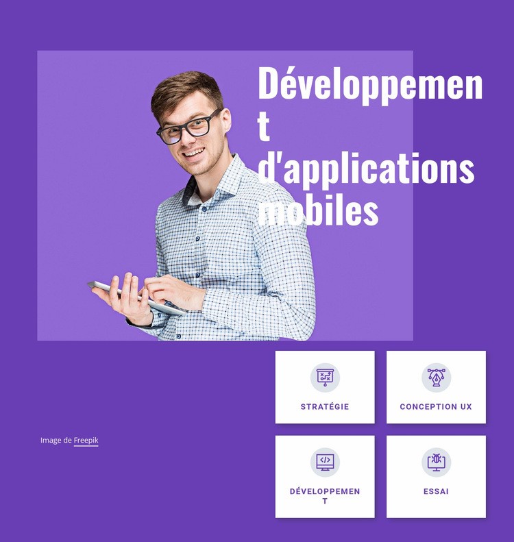 Studio de développement d'applications mobiles Modèles de constructeur de sites Web
