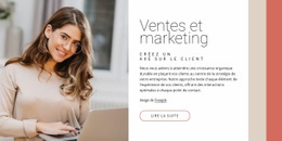 Ventes Et Marketing - Maquette De Site Web Professionnel