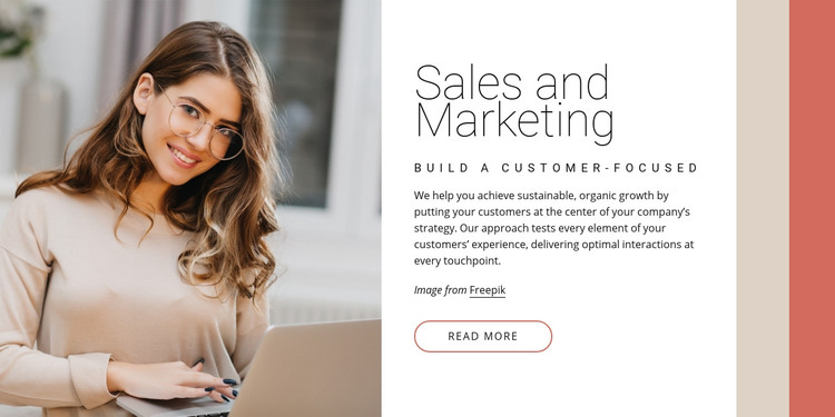 Sales and marketing Homepage Design